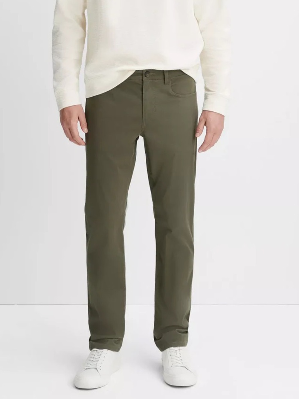 Vince Men's Dylan 5-Pocket Slim Straight Pants Olive Green Size 33